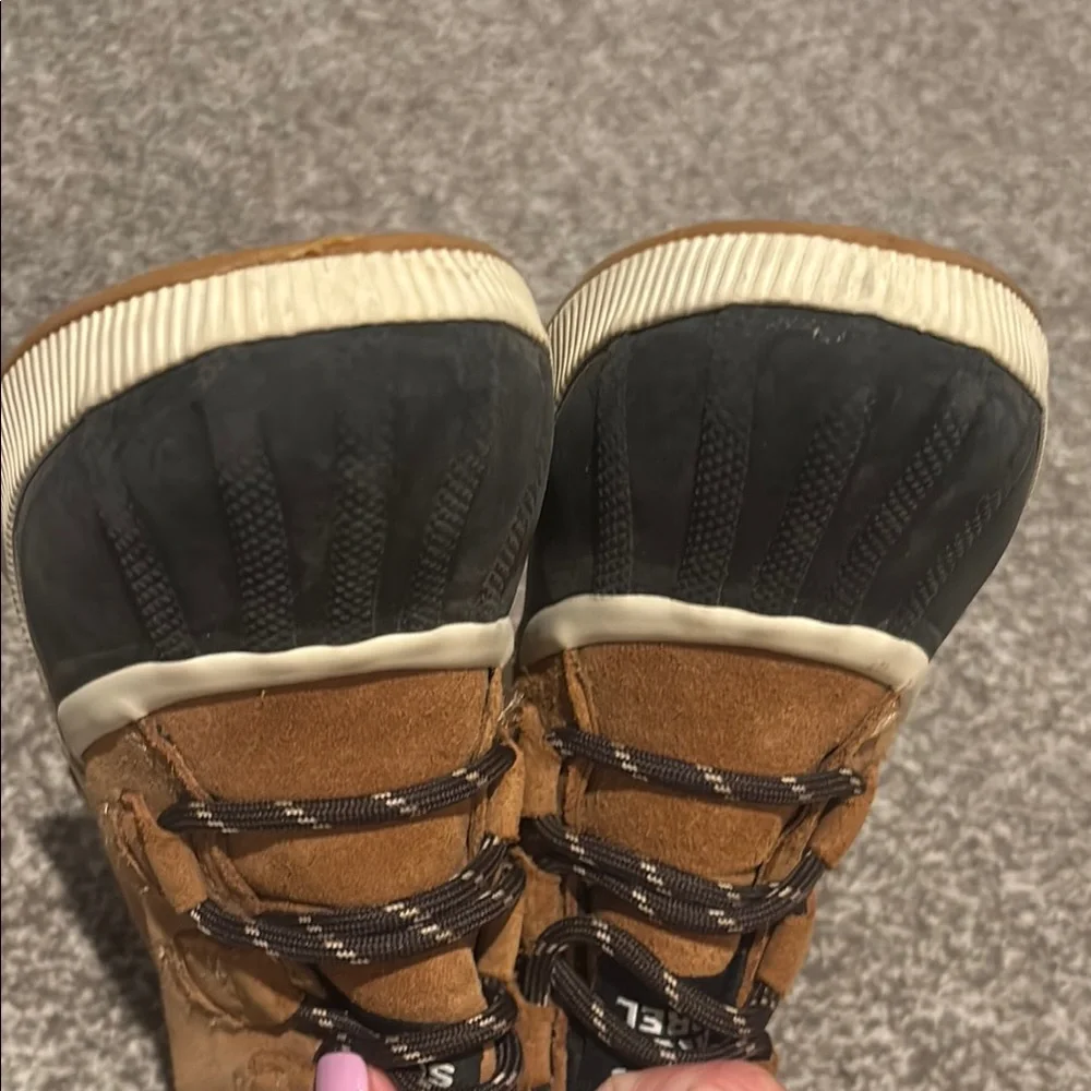 Sorel Kids Brown Suede Duck Boots